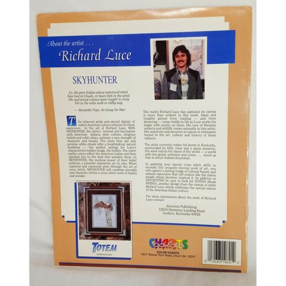 Skyhunter Native American Cross Stitch Leaflet Book Color Charts 10601 1990 - Picture 3 of 8